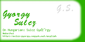 gyorgy sulcz business card